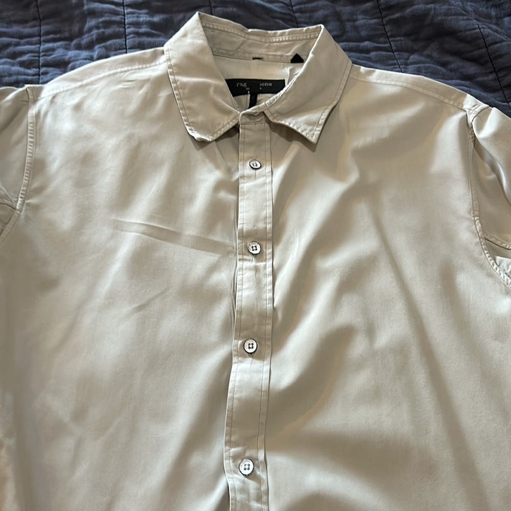 Rag & Bone Long Sleeve Button Down Short, Size L,… - image 6